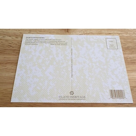 Island Heritage Duke Kahanamoku Bronze Statue Postcard sku 0207 - Picture 4 of 4